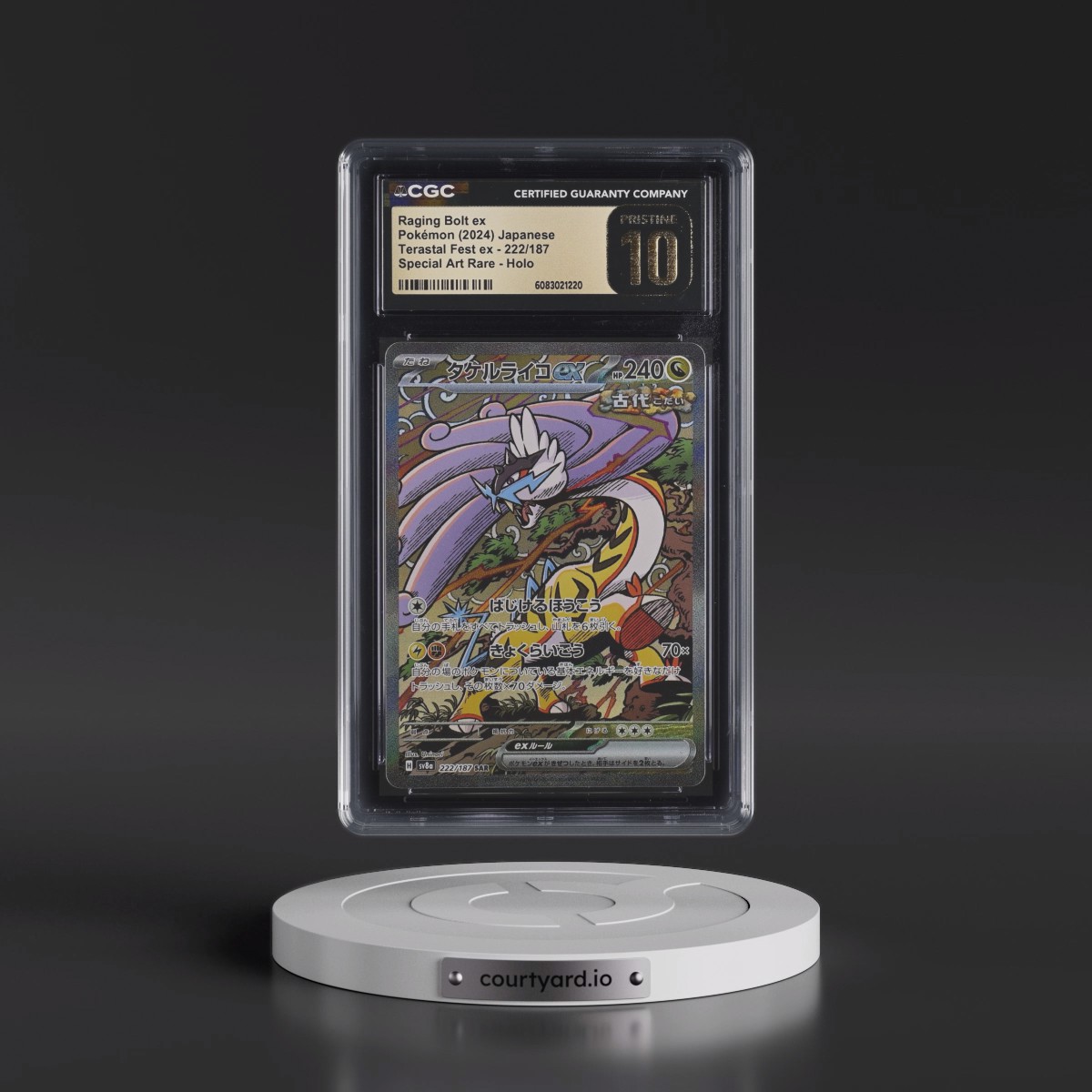 2024 High Class Pack: Terastal Fest ex - sv8a #222/187 Raging Bolt ex - Special Art Rare Holo (CGC 10 PRISTINE)