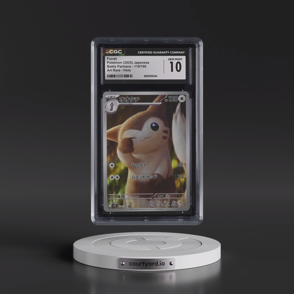 2025 Pokémon SV9-Battle Partners #110 Furret - Art Rare (CGC 10 GEM MINT)