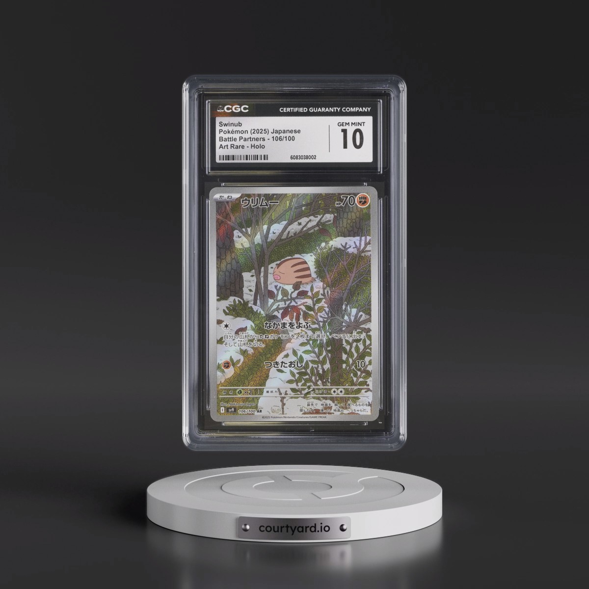 2025 Battle Partners - sv9 #106/100 Swinub - Art Rare Holo (CGC 10 GEM MINT)