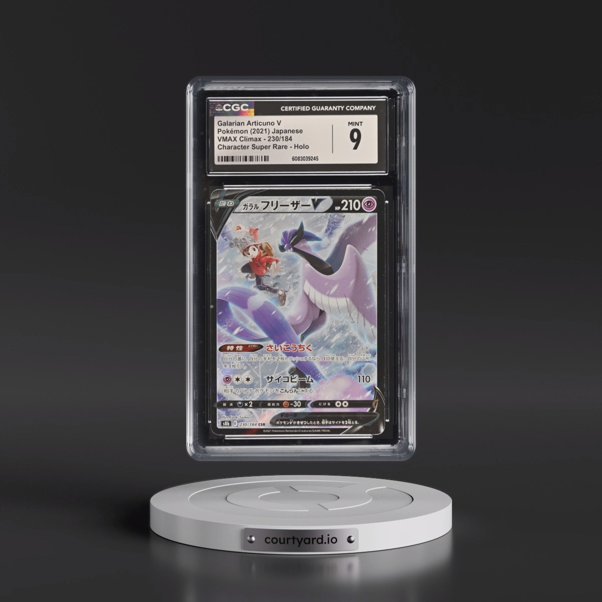 2021 VMAX Climax #230/184 Galarian Articuno V - Character Super Rare Holo (CGC 9 MINT)