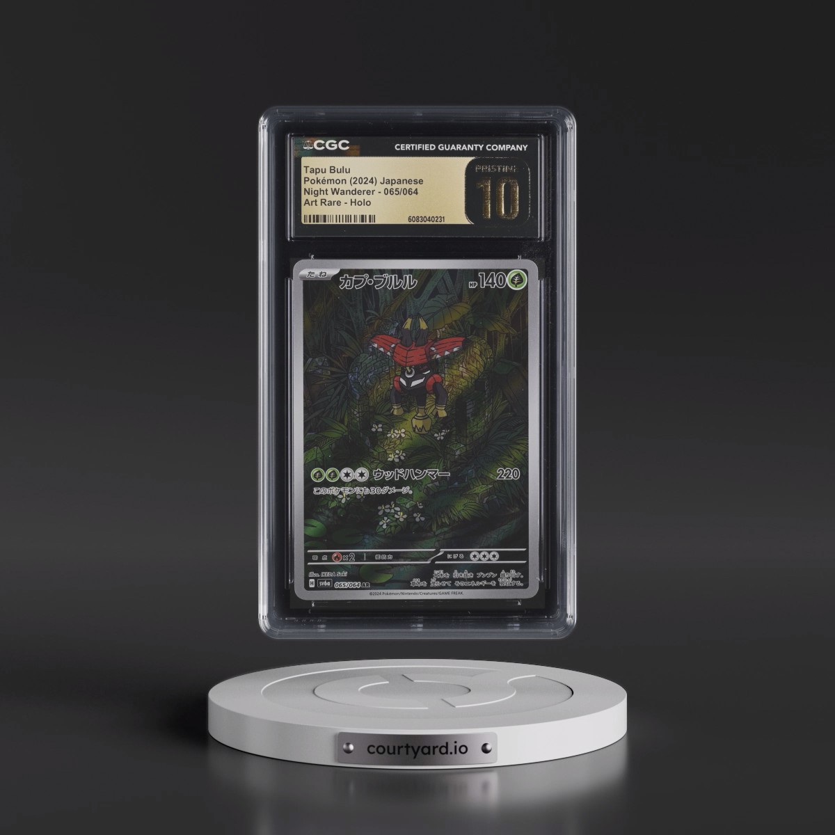 2024 Night Wanderer #065/064 Tapu Bulu - Art Rare Holo (CGC 10 PRISTINE)