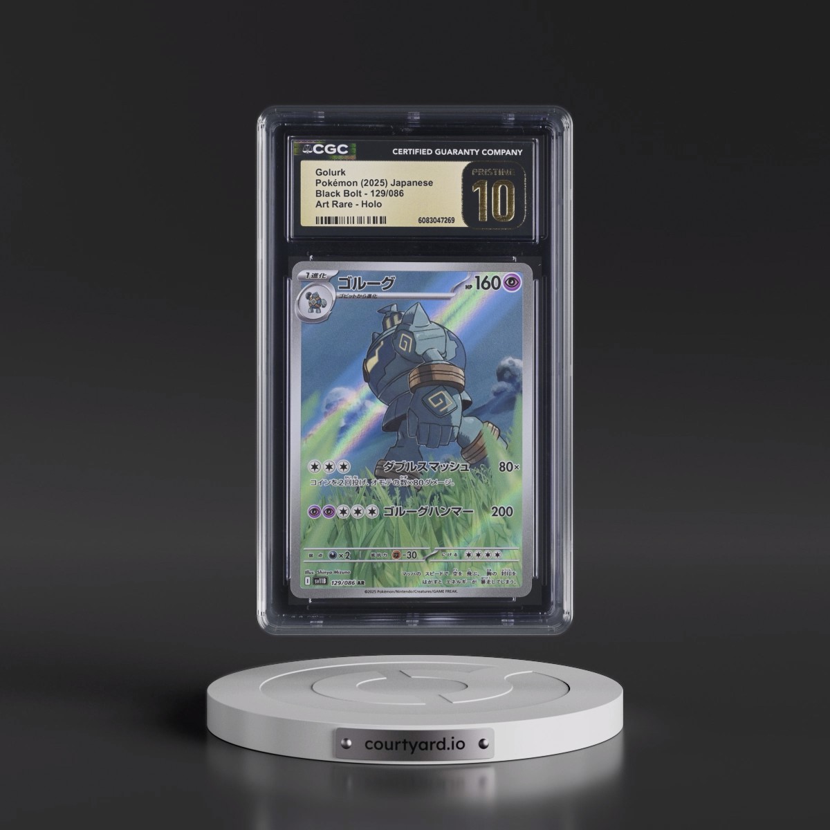 2025 Black Bolt - sv11B #129/086 Golurk - Art Rare Holo (CGC 10 PRISTINE)