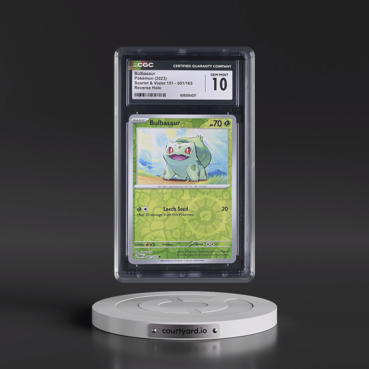 2023 Scarlet & Violet 151 - MEW EN Bulbasaur - Reverse Holo #001/165 CGC 10