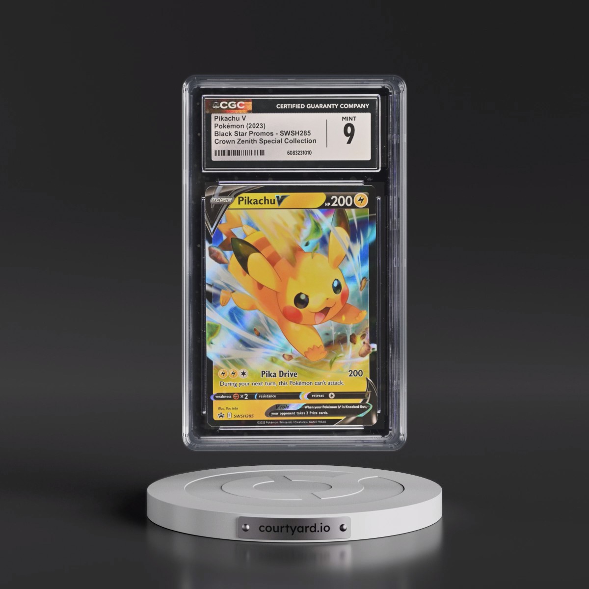 2020 Black Star Promos - Sword & Shield #SWSH285 Pikachu V - Holo Crown Zenith Special Collection (CGC 9 MINT)