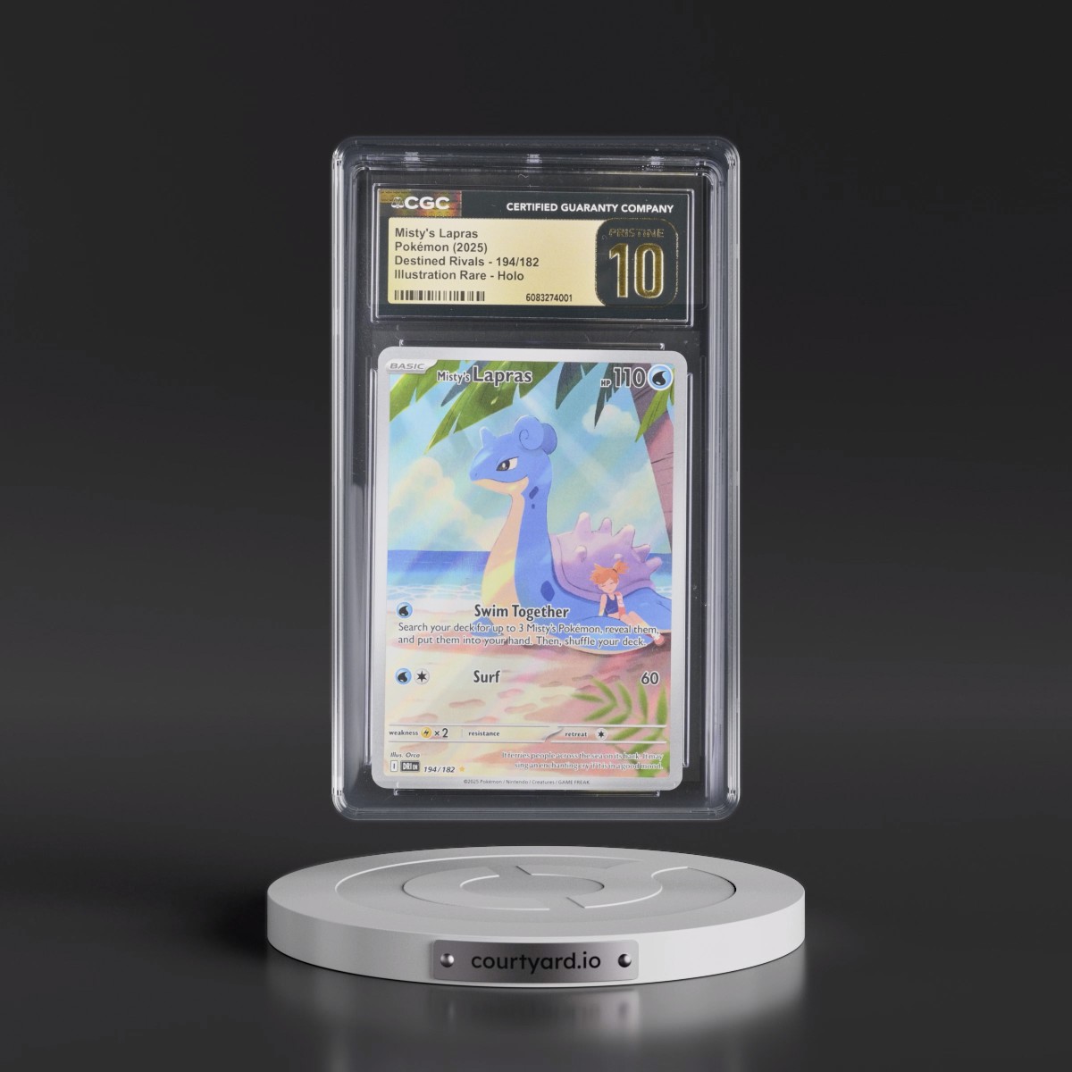 2025 Destined Rivals - DRI EN #194/182 Misty's Lapras - Illustration Rare Holo (CGC 10 PRISTINE)