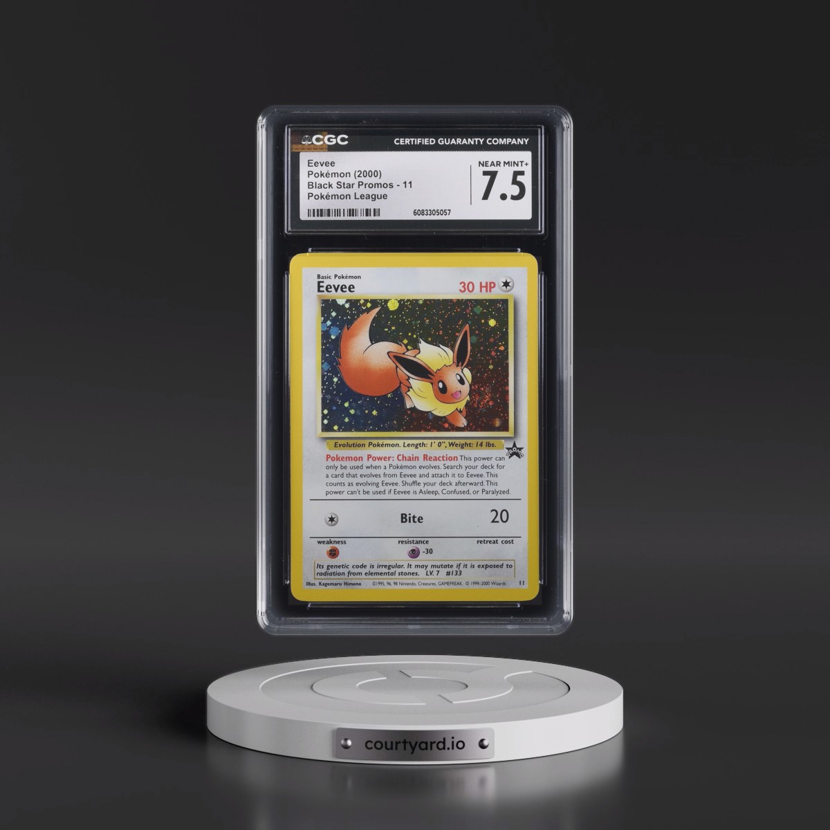 1999 Black Star Promos Eevee - Pokémon League (Holo) #11 CGC 7.5