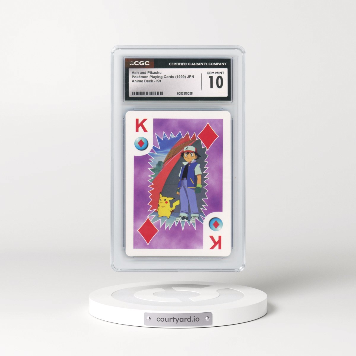 1999 Anime Deck (1999 Big Pokeball Back) #Kâ¦ Ash and Pikachu (CGC 10 GEM MINT)