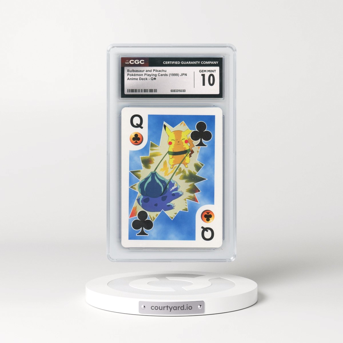 1999 Anime Deck (1999 Big Pokeball Back) #Qÿ Bulbasaur and Pikachu (CGC 10 GEM MINT)