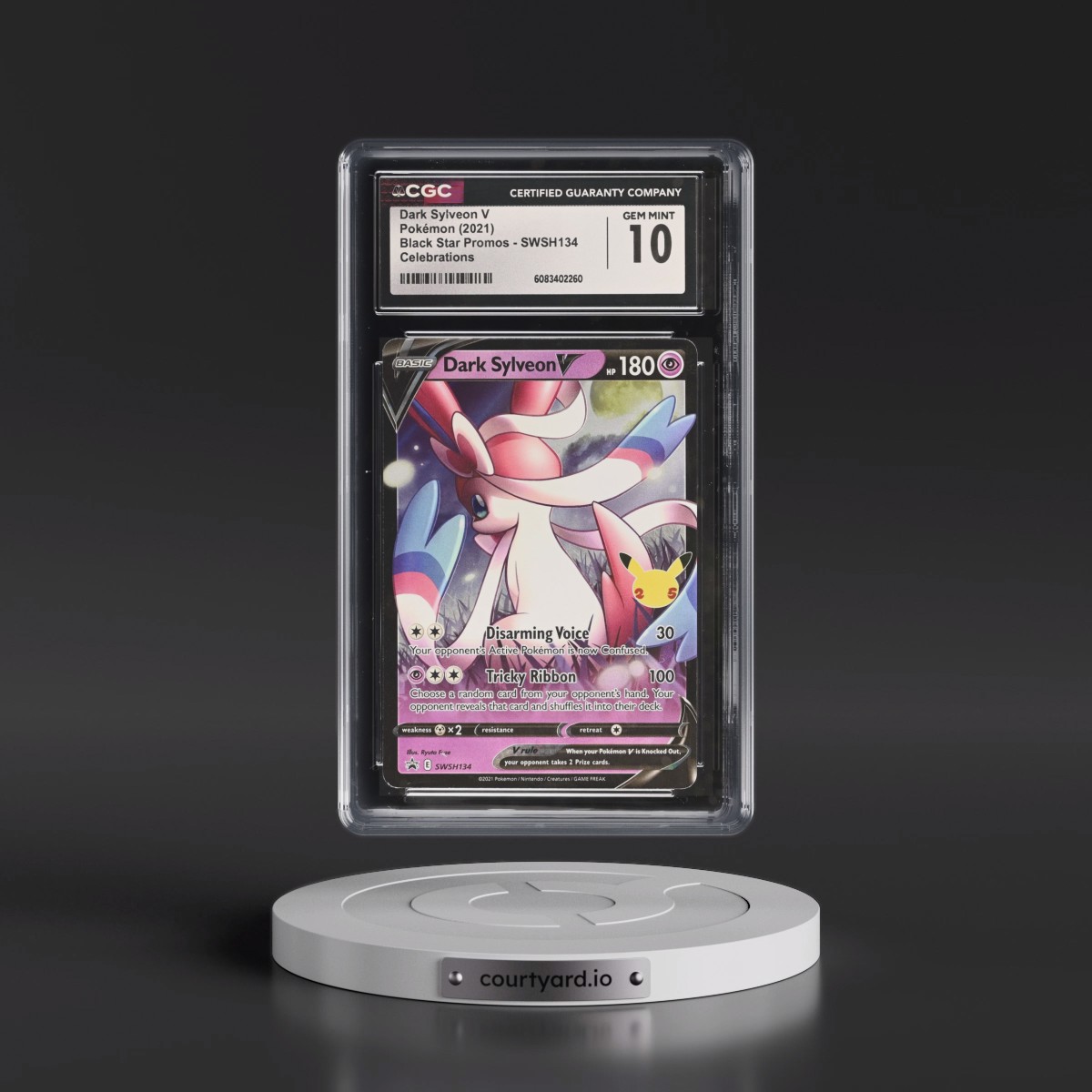 2017 Black Star Promos - Sword & Shield #SWSH134 Dark Sylveon V - Celebrations (Holo) (CGC 10 GEM MINT)