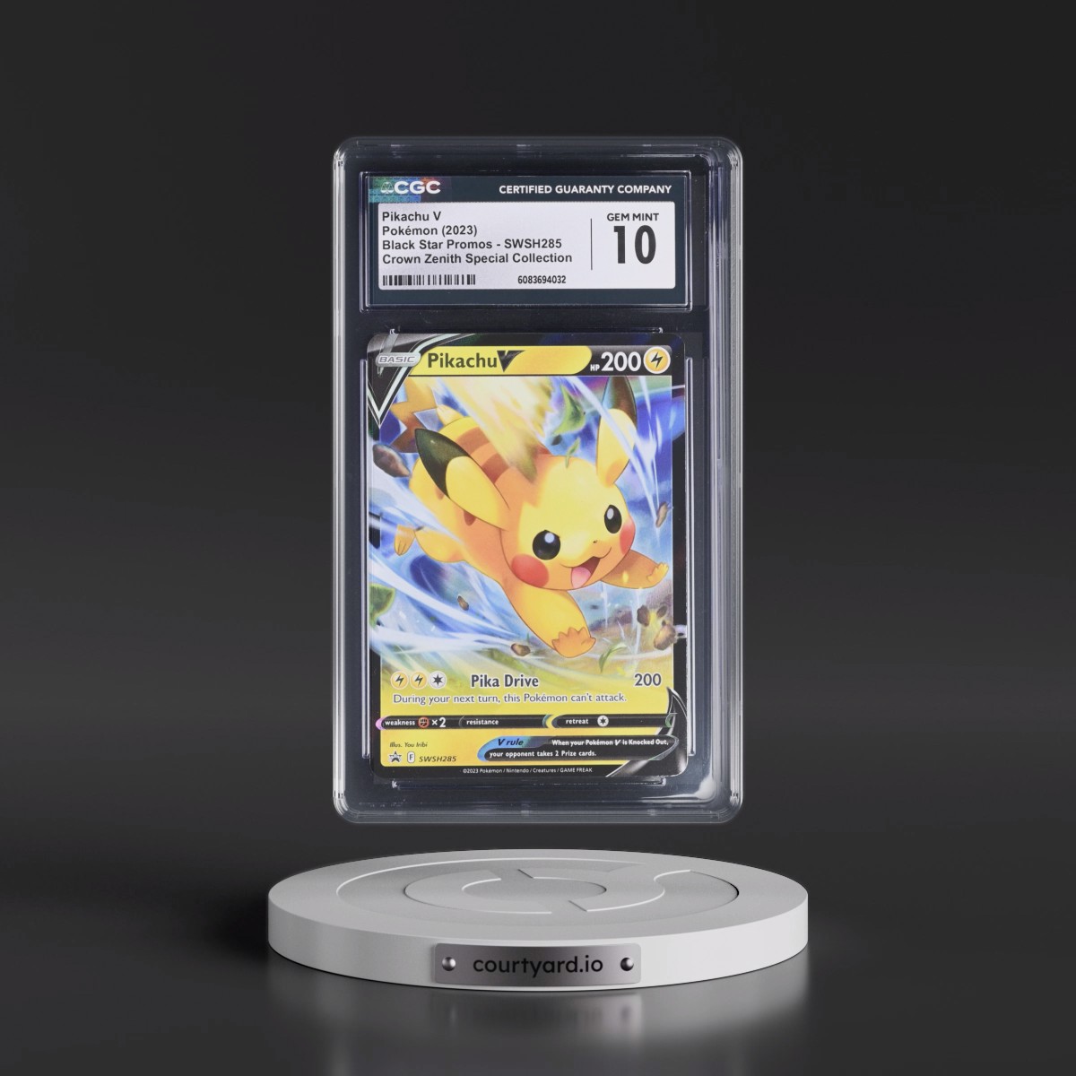 2017 Black Star Promos - Sword & Shield Pikachu V - Holo #SWSH285 CGC 10