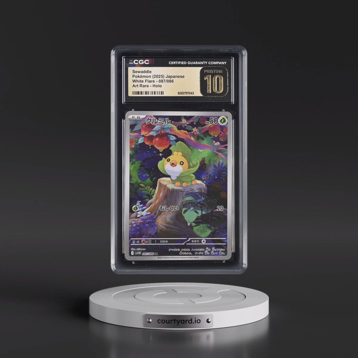 2025 White Flare - sv11W #087/086 Sewaddle - Art Rare Holo (CGC 10 PRISTINE)