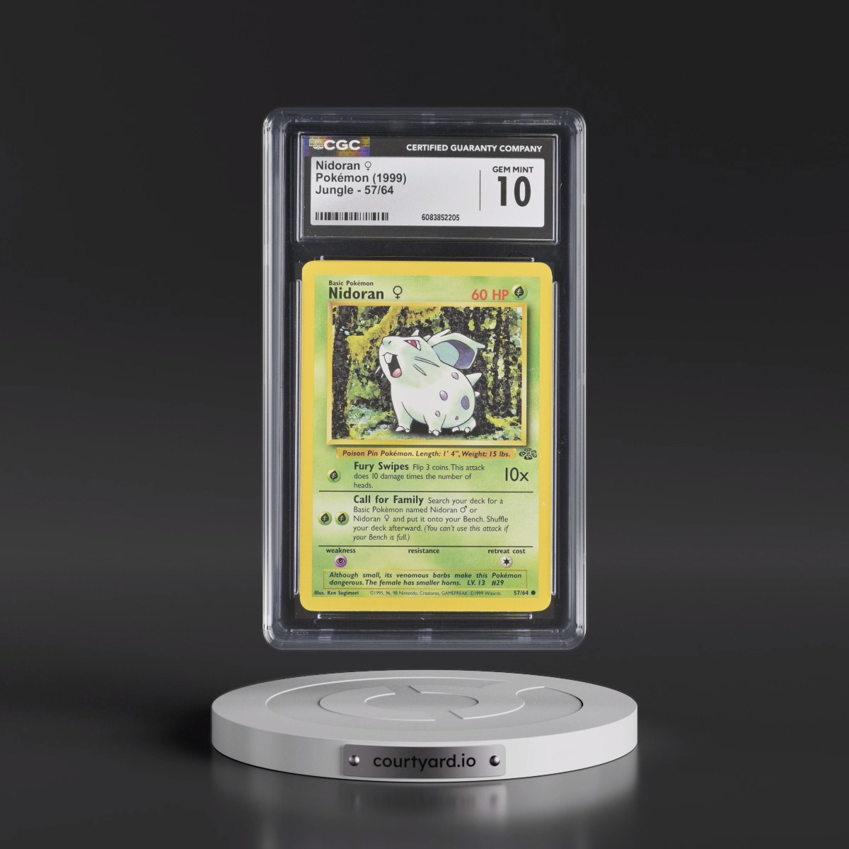 1999 Jungle #57/64 Nidoran â?? (CGC 10 GEM MINT)