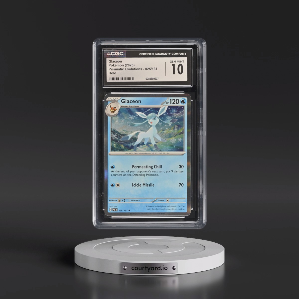 2024 Prismatic Evolutions - PRE EN #025/131 Glaceon - Holo (CGC 10 GEM MINT)