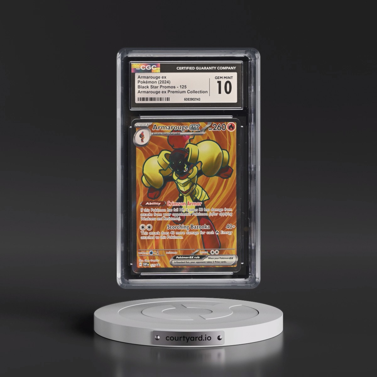2023 Black Star Promos - Scarlet & Violet SVP EN #125 Armarouge ex - Armarouge ex Premium Collection (Holo) (CGC 10 GEM MINT)
