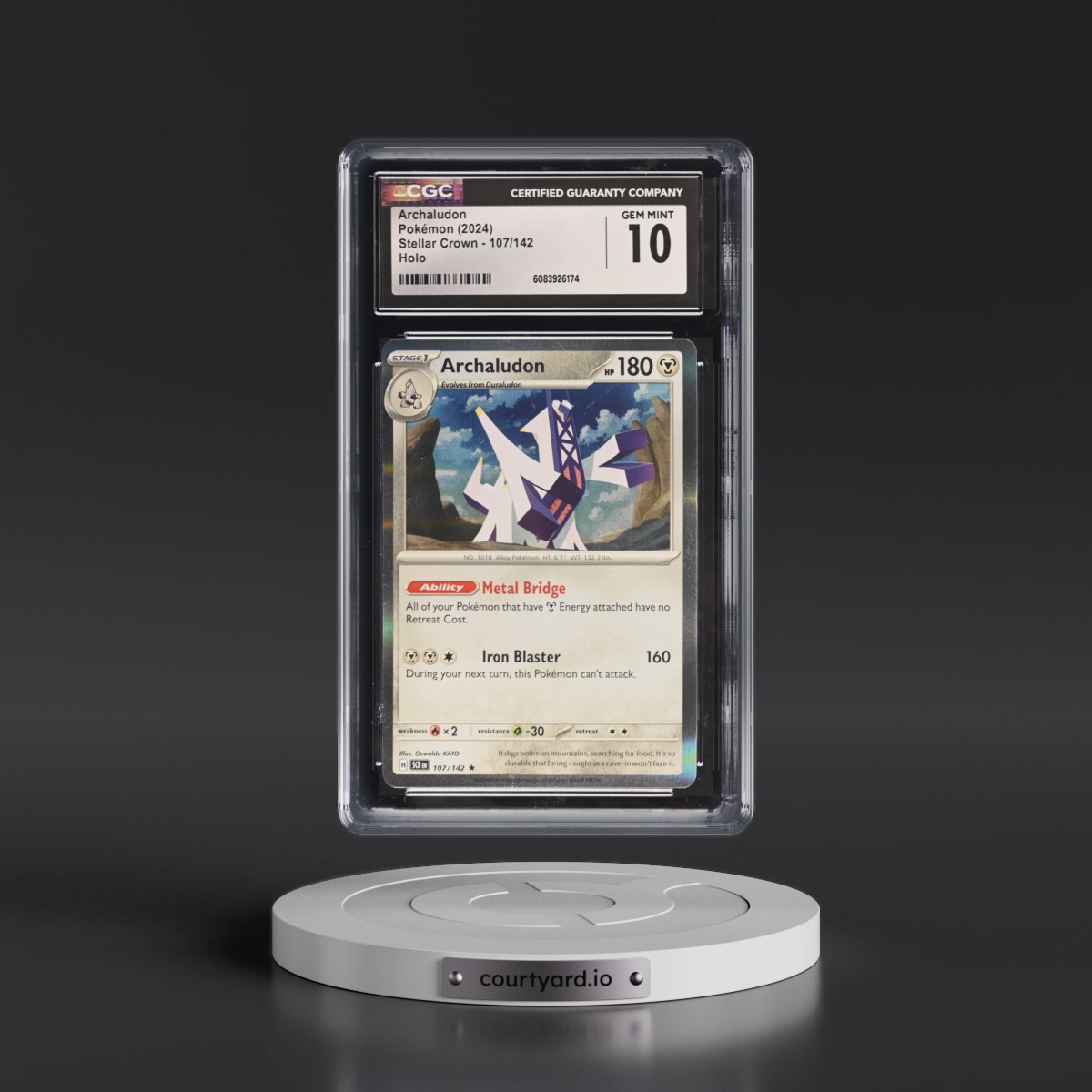 2024 Stellar Crown - SCR EN Archaludon - Holo #107/142 CGC 10