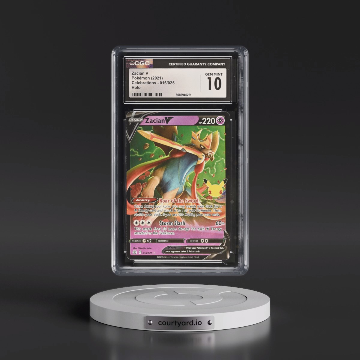 2021 Celebrations #016/025 Zacian V - Holo (CGC 10 GEM MINT)
