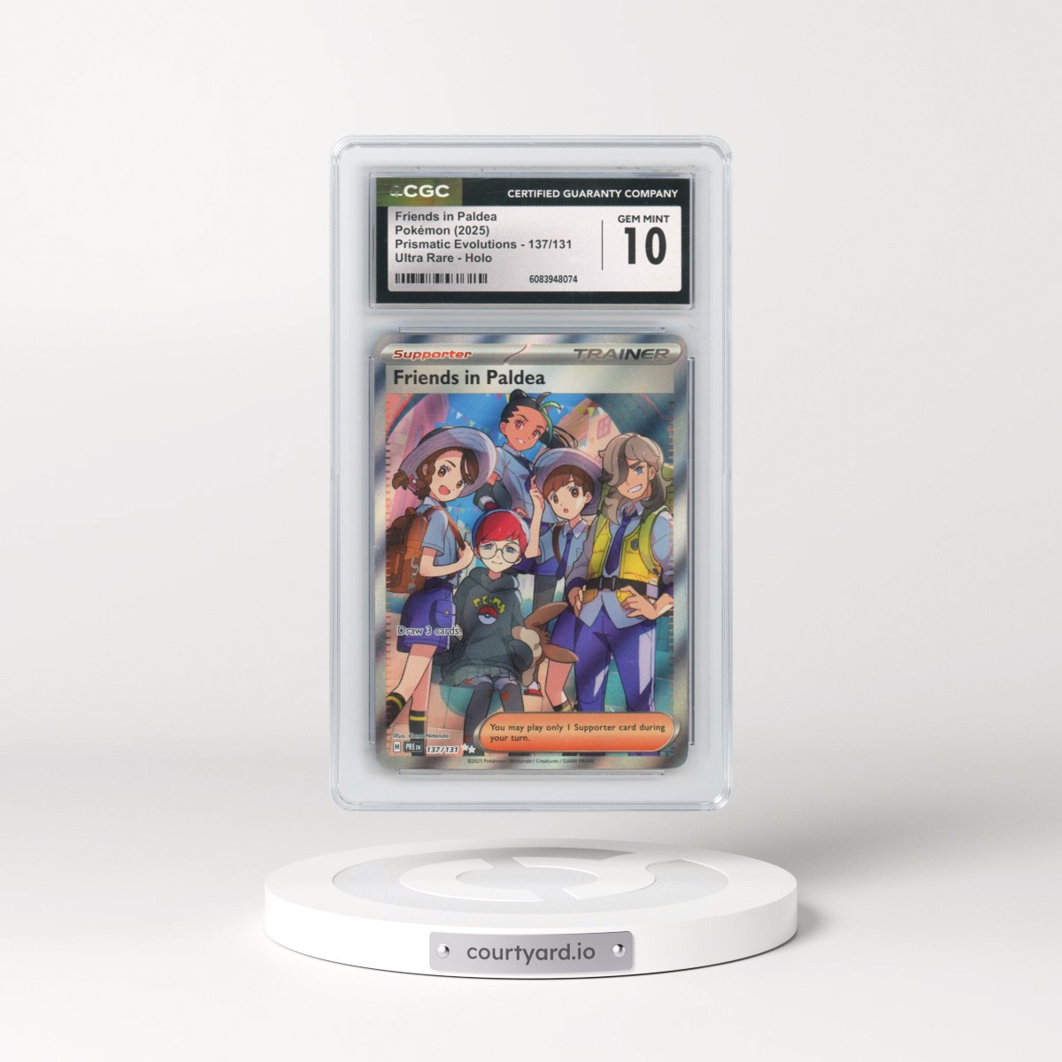 2025 Pokémon Pre EN-Prismatic Evolutions #137 Friends in Paldea - Ultra Rare (CGC 10 GEM MINT)