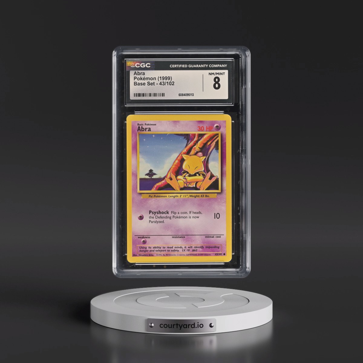 1999 Base Set #43/102 Abra (CGC 8 NM-MT)