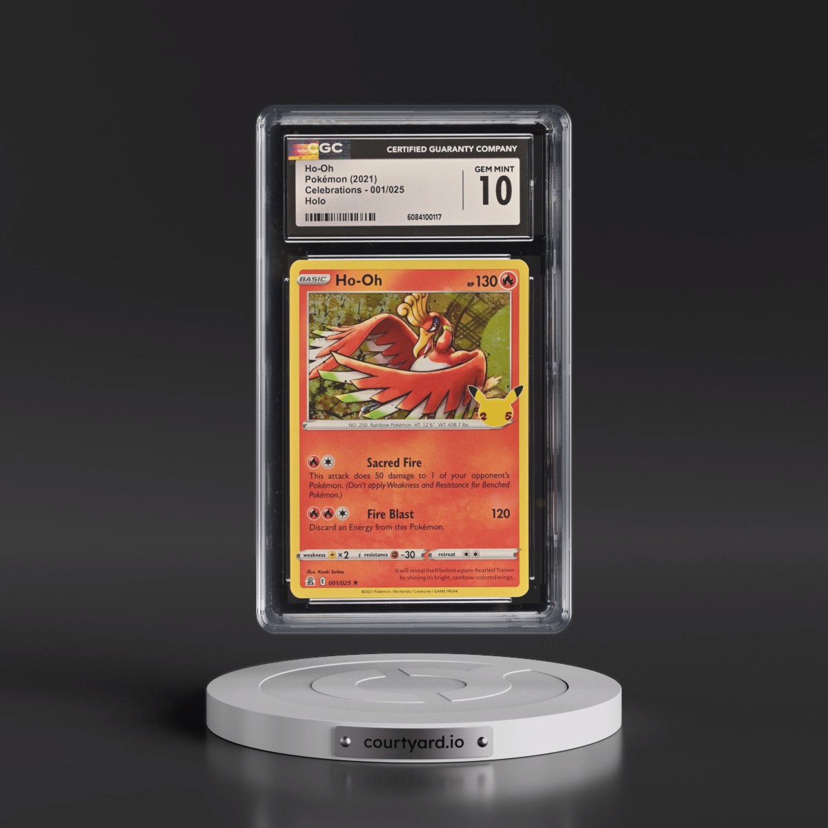 2021 Celebrations #001/025 Ho-Oh - Holo (CGC 10 GEM MINT)