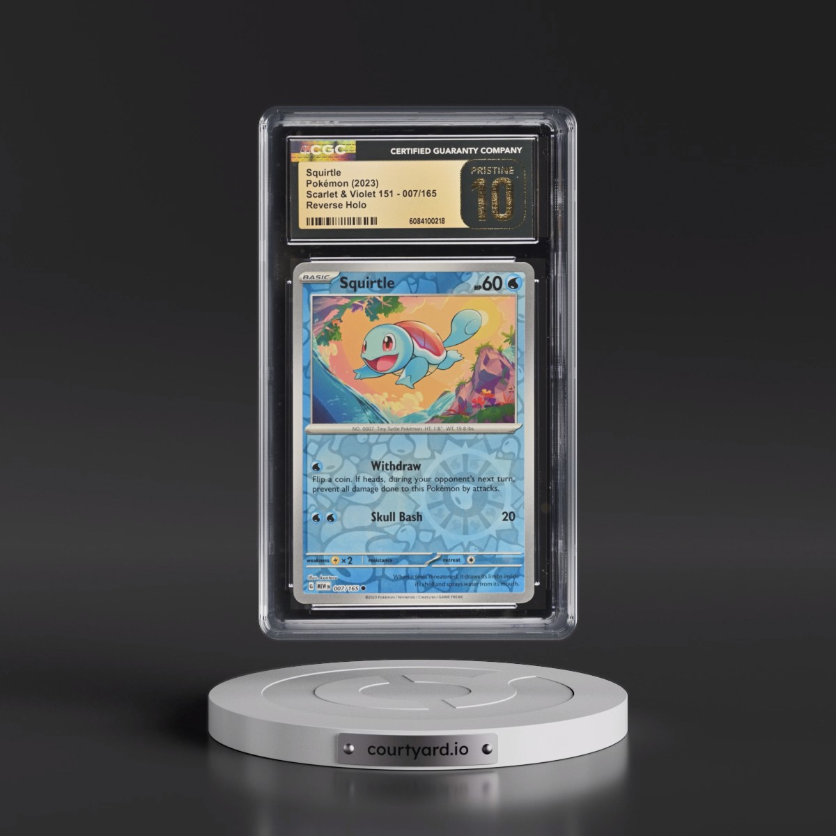 2023 Scarlet & Violet 151 - MEW EN Squirtle - Reverse Holo #007/165 CGC 10