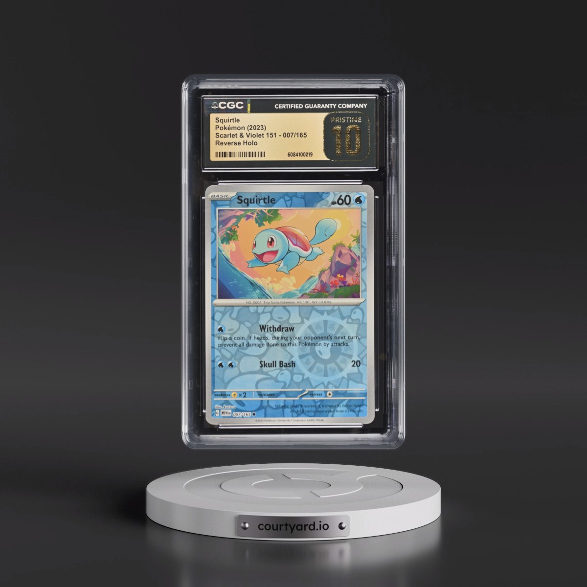 2023 Scarlet & Violet 151 - MEW EN #007/165 Squirtle - Reverse Holo (CGC 10 PRISTINE)