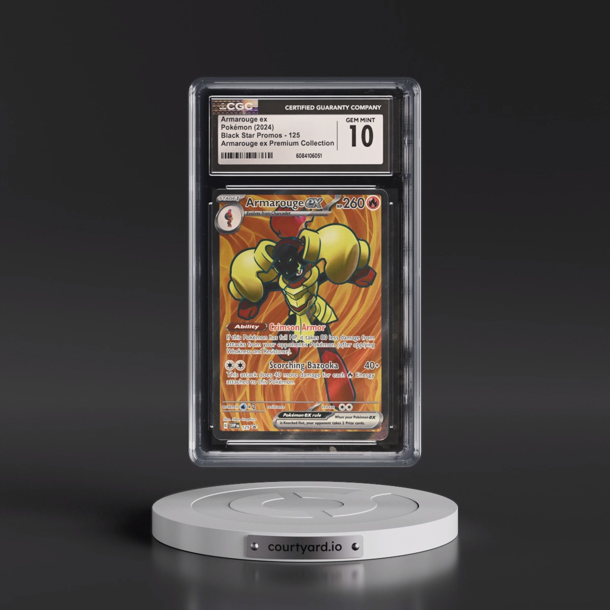 2023 Black Star Promos - Scarlet & Violet SVP EN #125 Armarouge ex - Armarouge ex Premium Collection (Holo) (CGC 10 GEM MINT)