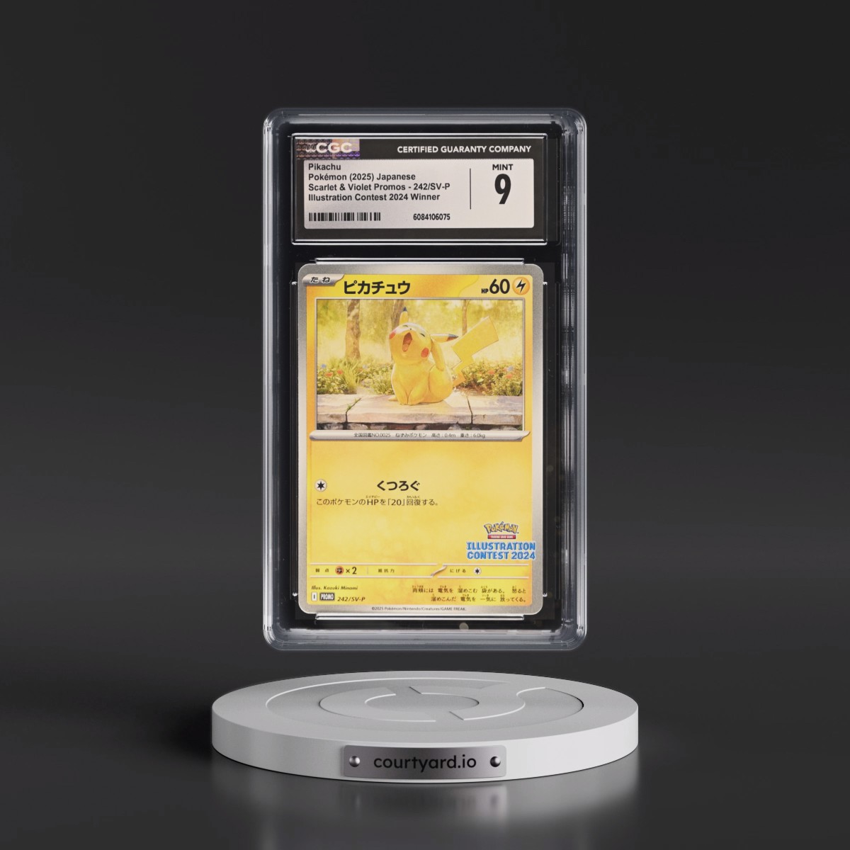 2022 Scarlet & Violet Promos #242/SV-P Pikachu - Illustration Contest 2024 Winner (CGC 9 MINT)