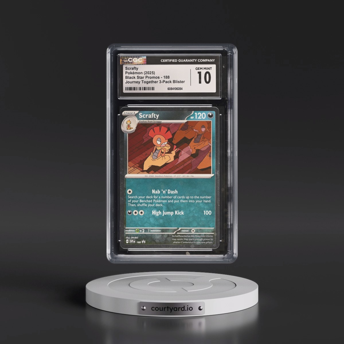 2023 Black Star Promos - Scarlet & Violet SVP EN #188 Scrafty - Journey Together 3-Pack Blister (Holo) (CGC 10 GEM MINT)