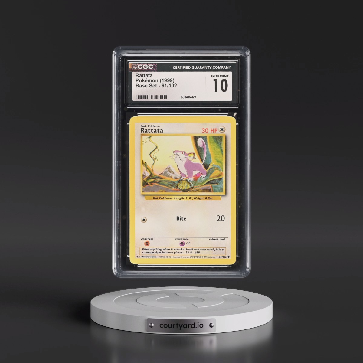 1999 Base Set #61/102 Rattata (CGC 10 GEM MINT)