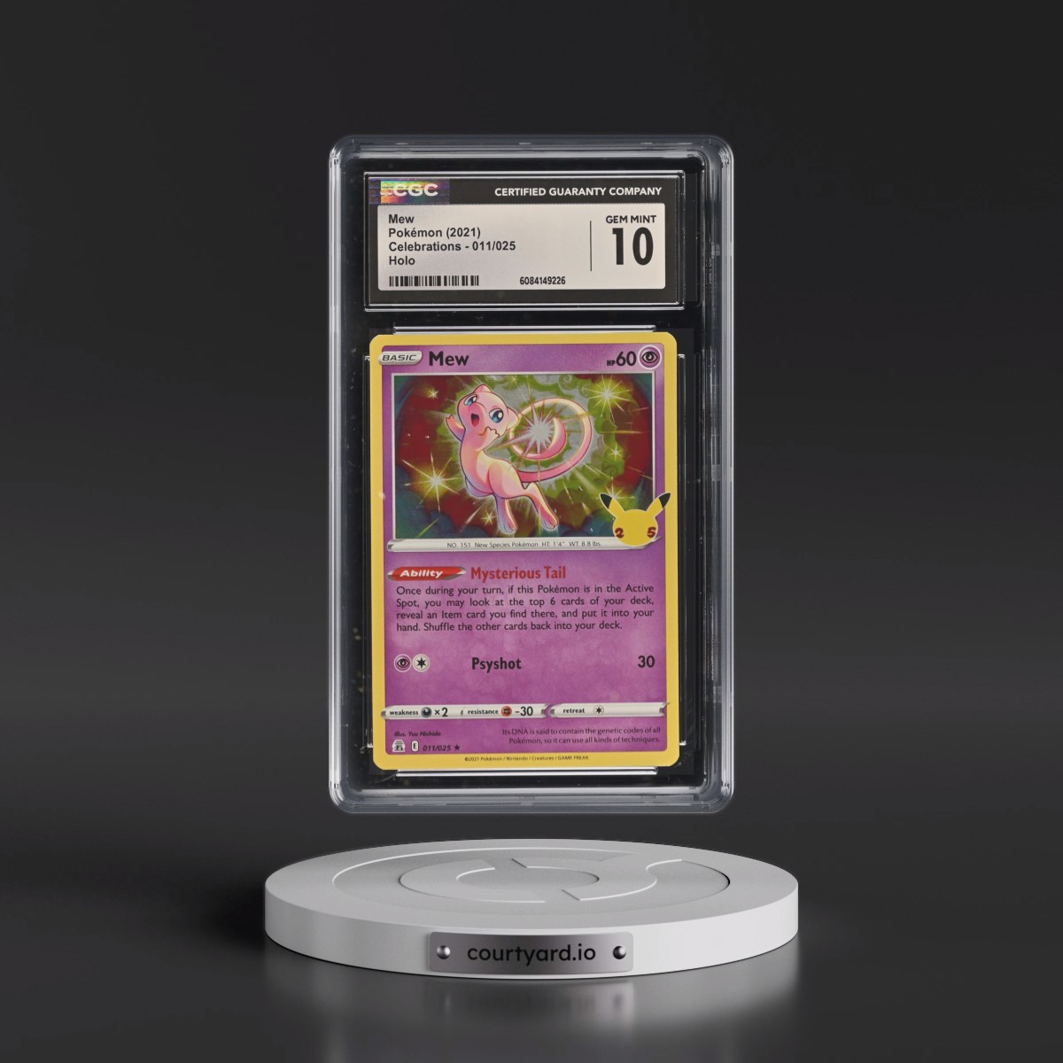 2021 Celebrations #011/025 Mew - Holo (CGC 10 GEM MINT)