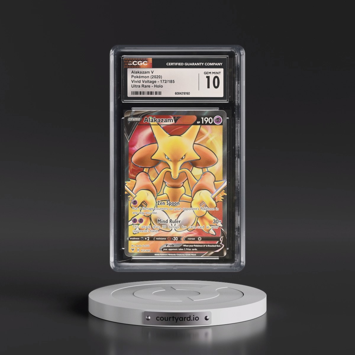 2020 Vivid Voltage #172/185 Alakazam V - Ultra Rare Holo (CGC 10 GEM MINT)