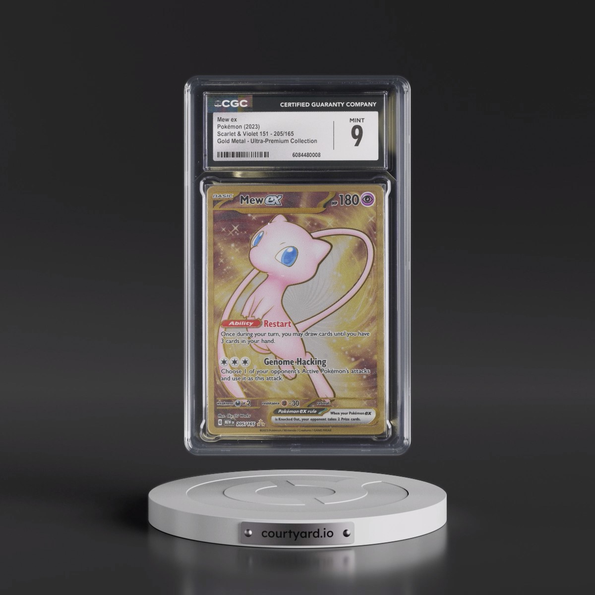 2023 Scarlet & Violet 151 - MEW EN #205/165 Mew ex - Gold Metal - Ultra-Premium Collection (CGC 9 MINT)