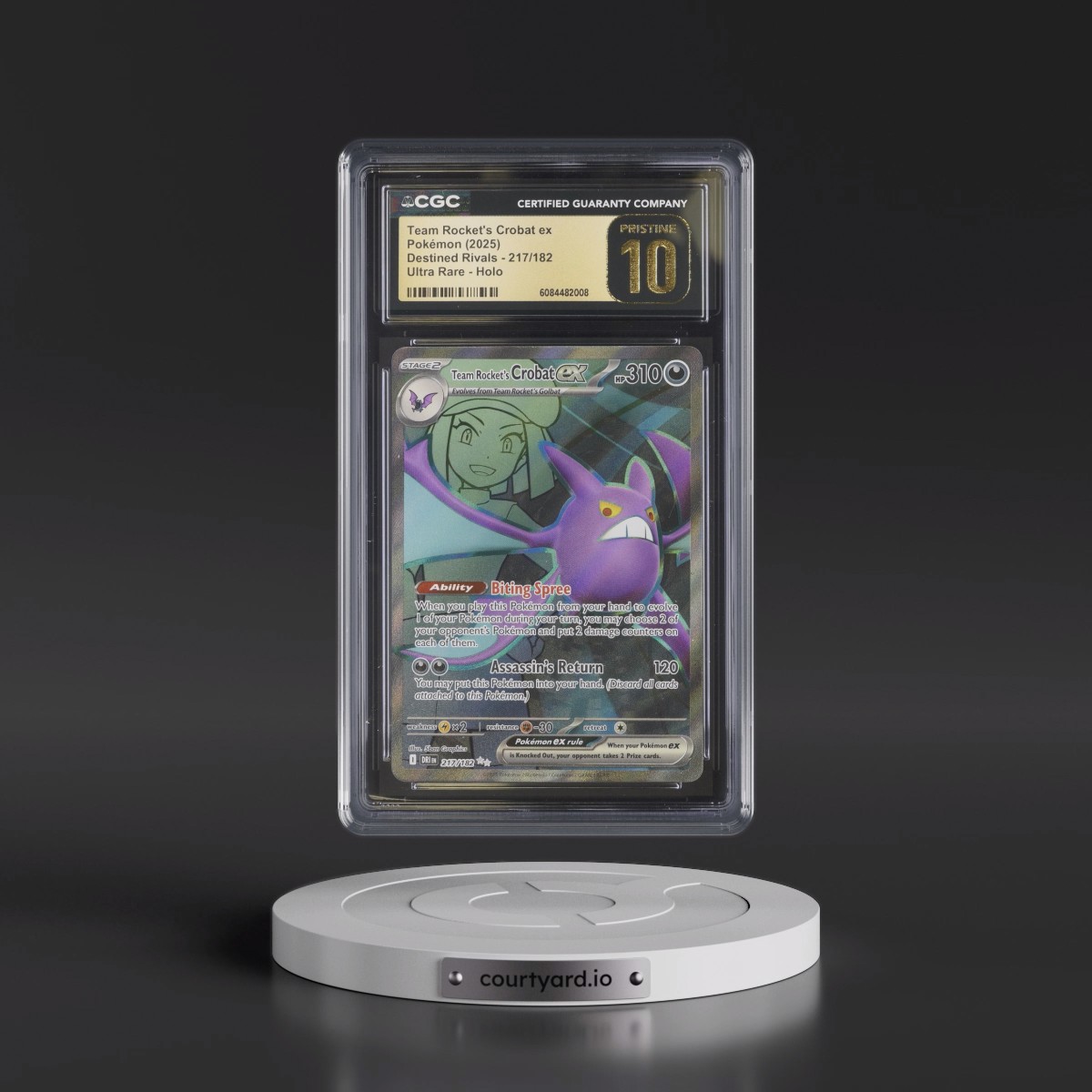 2025 Destined Rivals - DRI EN #217/182 Team Rocket's Crobat ex - Ultra Rare Holo (CGC 10 PRISTINE)