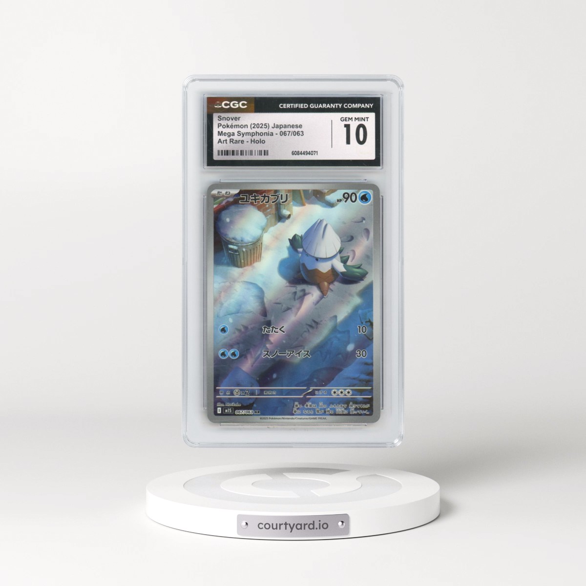 2025 Japanese Pokémon Mega Symphonia #067/063 Snover - Art Rare Holo (CGC 10 GEM MINT)