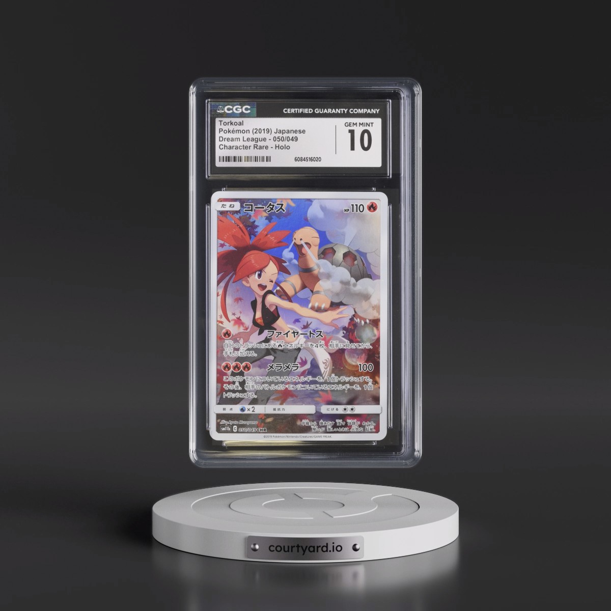 2019 Dream League #050/049 Torkoal - Character Rare Holo (CGC 10 GEM MINT)