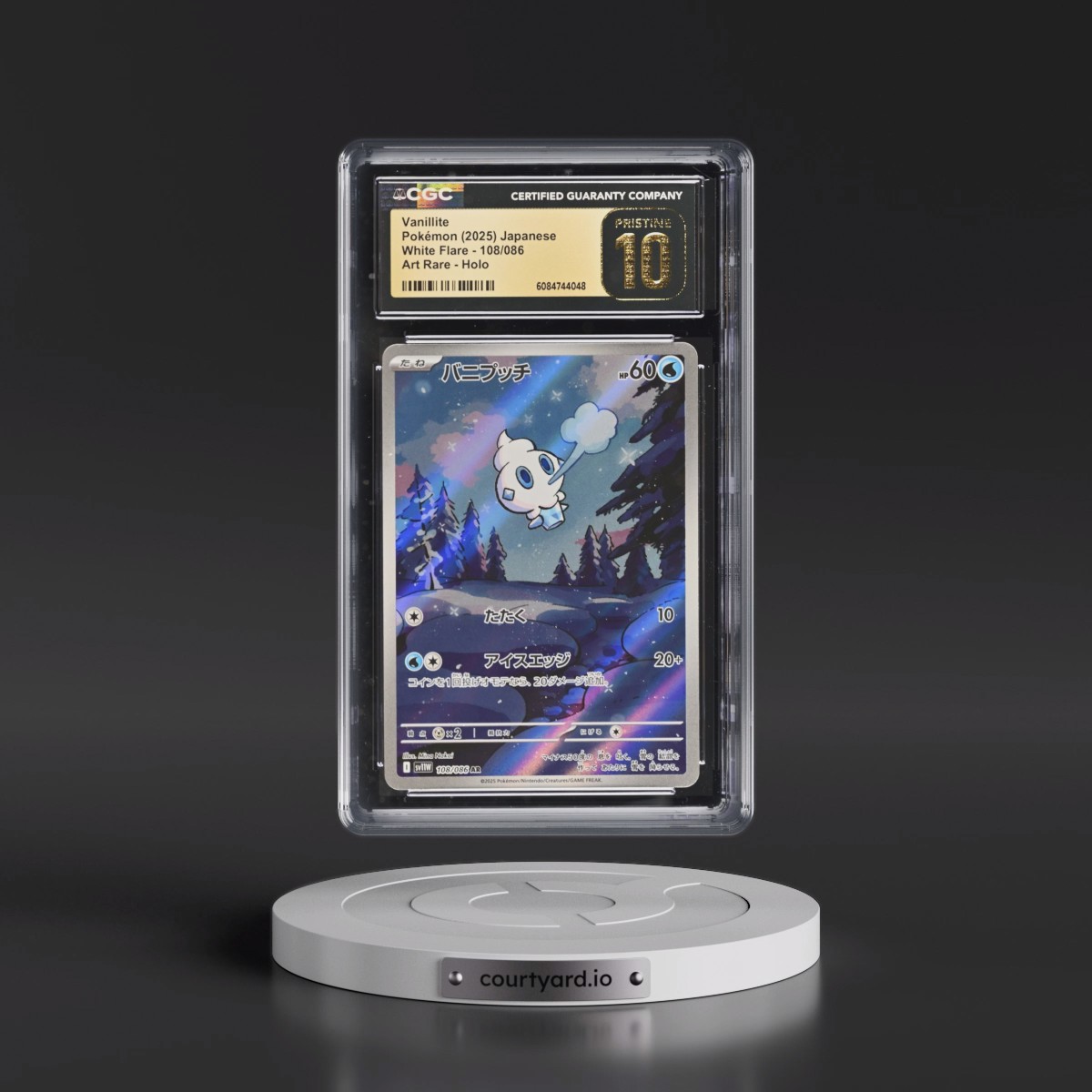 2025 White Flare - sv11W #108/086 Vanillite - Art Rare Holo (CGC 10 PRISTINE)