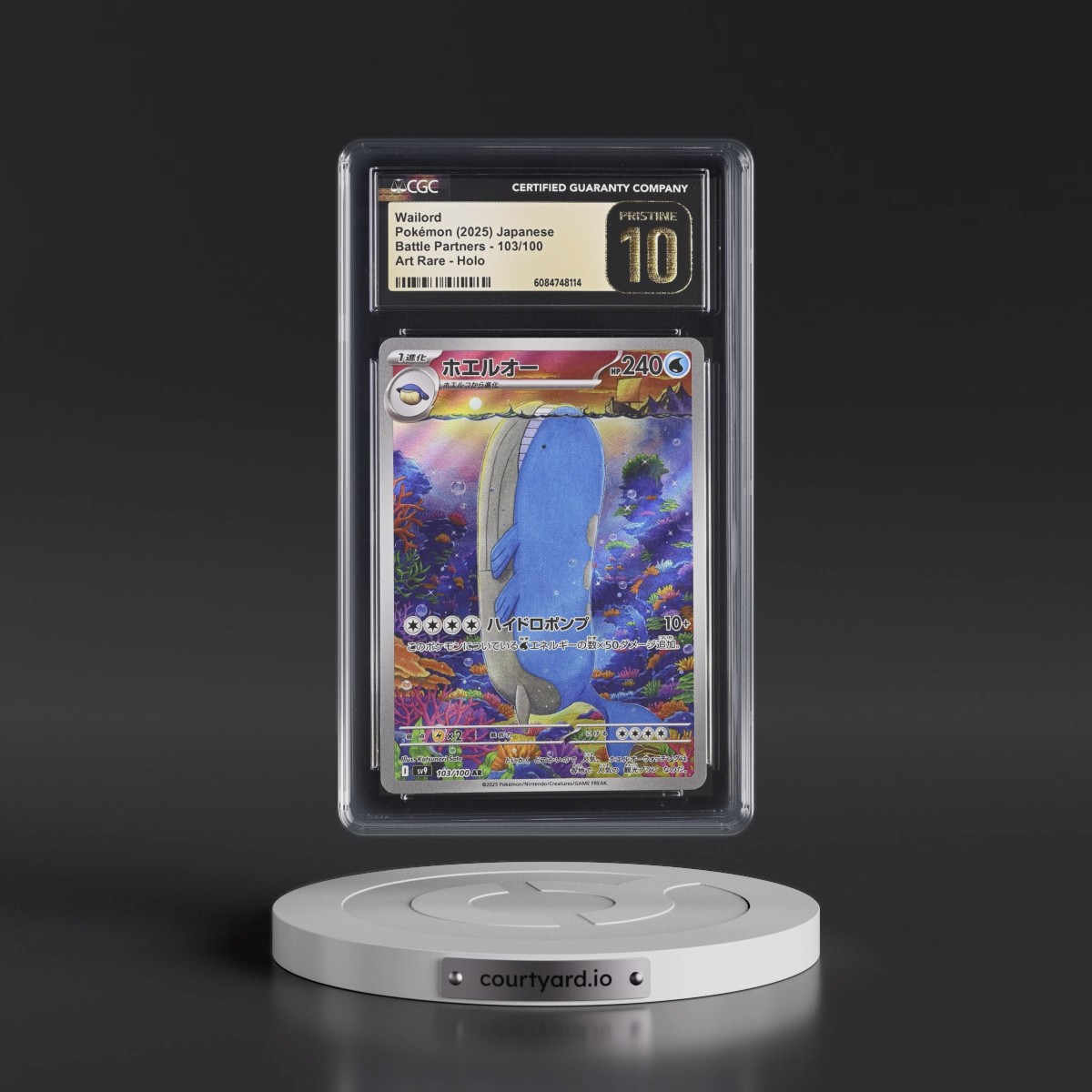 2025 Battle Partners - sv9 #103/100 Wailord - Art Rare Holo (CGC 10 PRISTINE)