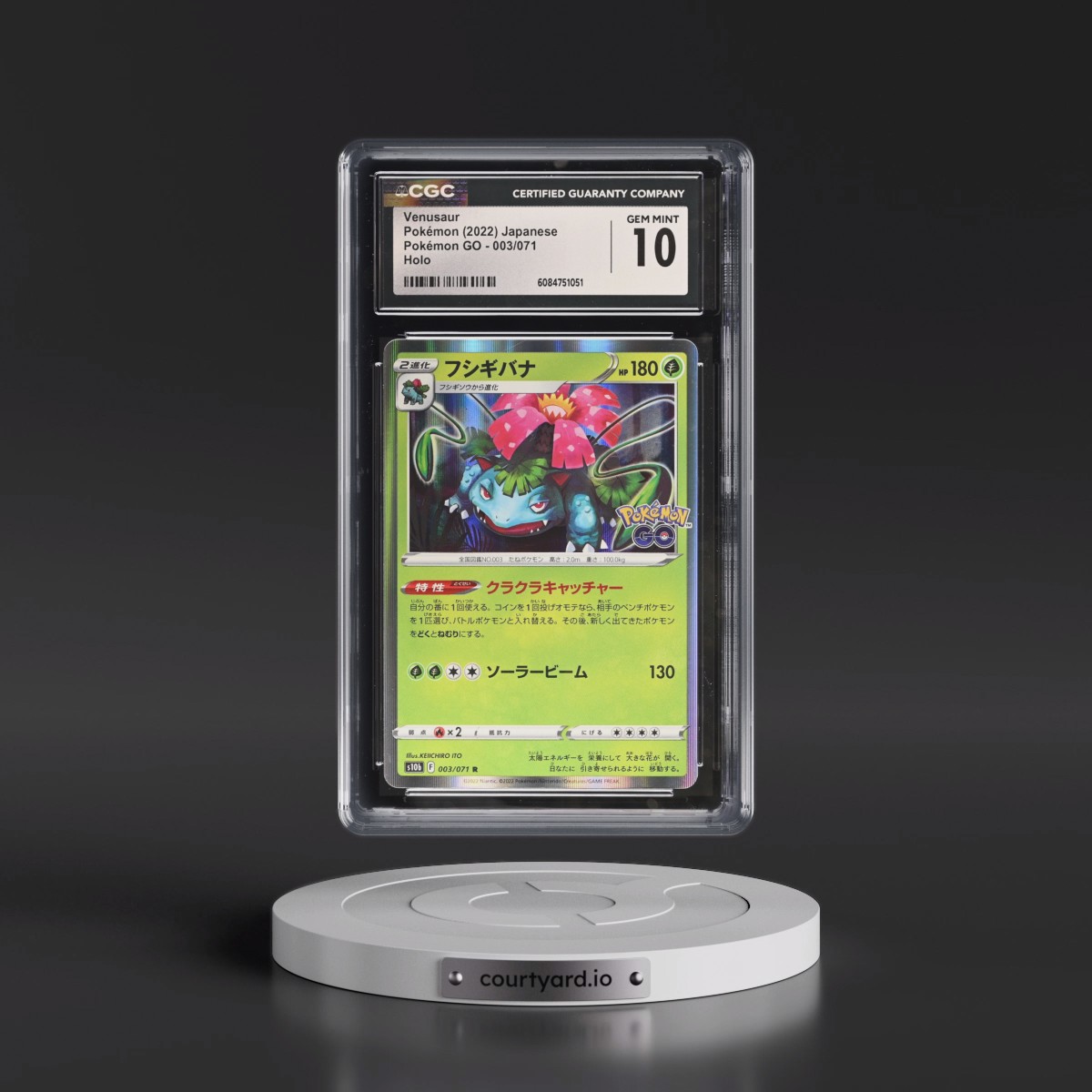 2022 Pokémon GO #003/071 Venusaur - Holo (CGC 10 GEM MINT)