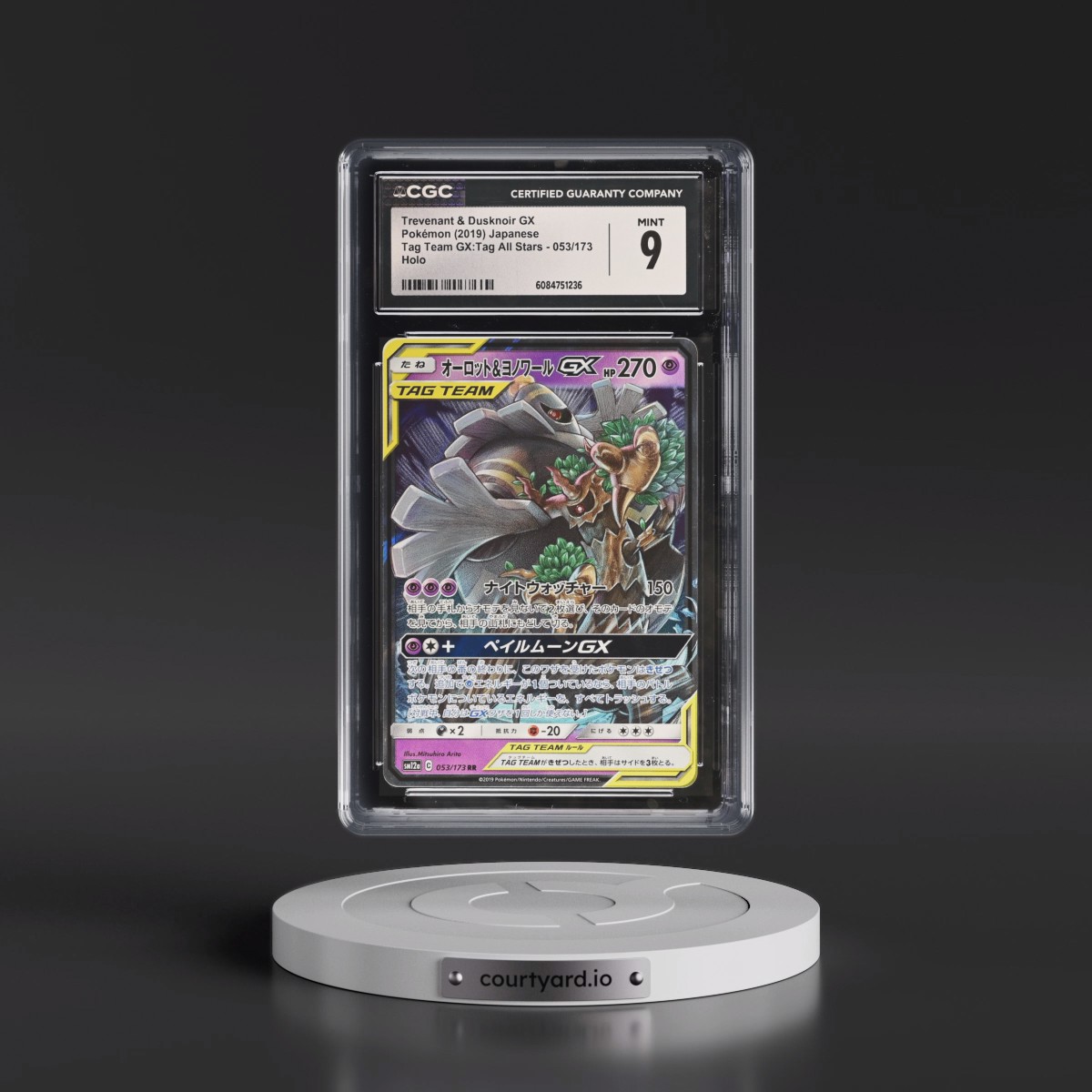 2019 TAG TEAM GX: Tag All Stars #053/173 Trevenant & Dusknoir GX - Holo (CGC 9 MINT)