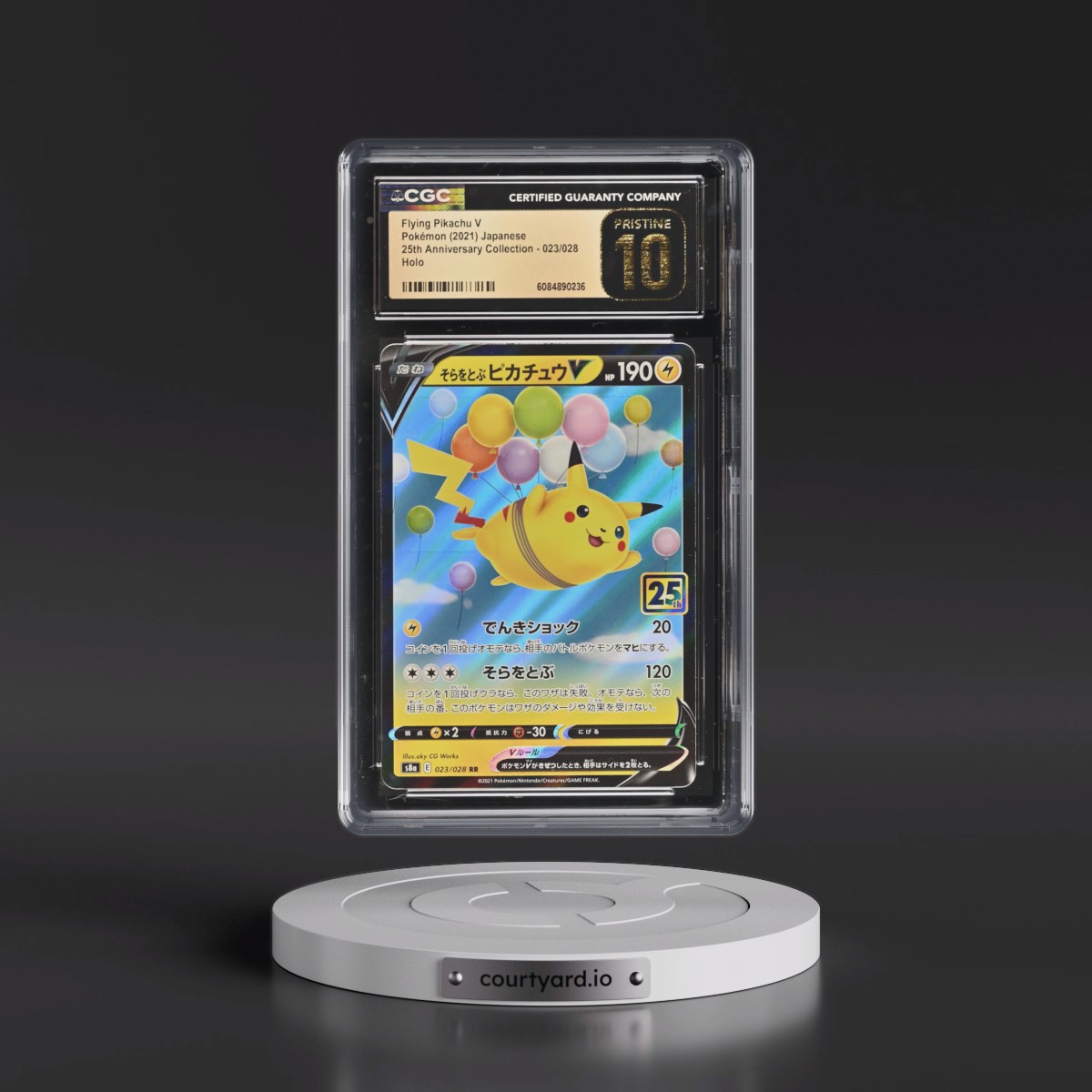 2021 Pokémon 25th Anniversary Collection #023 Flying Pikachu V - Holo (CGC 10 PRISTINE)