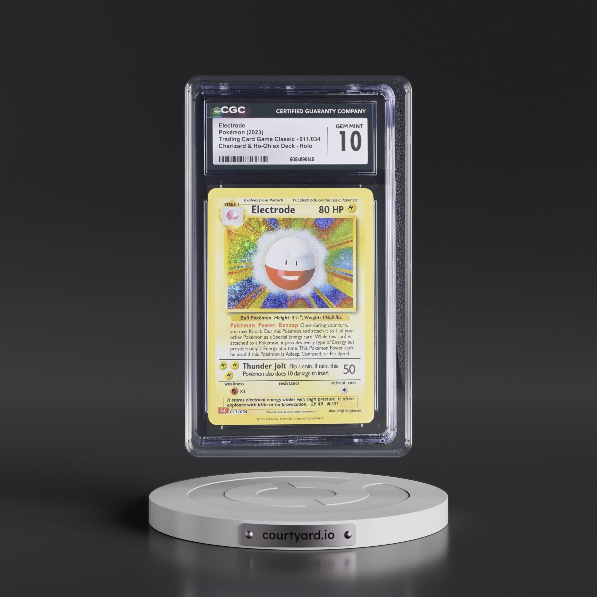 2023 Trading Card Game Classic - CLV, CLC, CLB #011/034 Electrode - Charizard & Ho-Oh ex Deck - CLC Holo (CGC 10 GEM MINT)