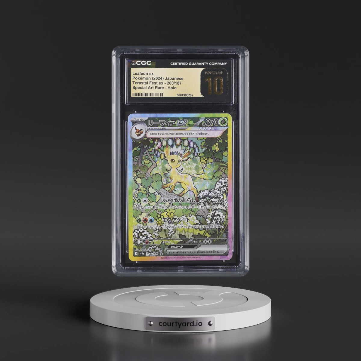 2024 High Class Pack: Terastal Fest ex - sv8a #200/187 Leafeon ex - Special Art Rare Holo (CGC 10 PRISTINE)
