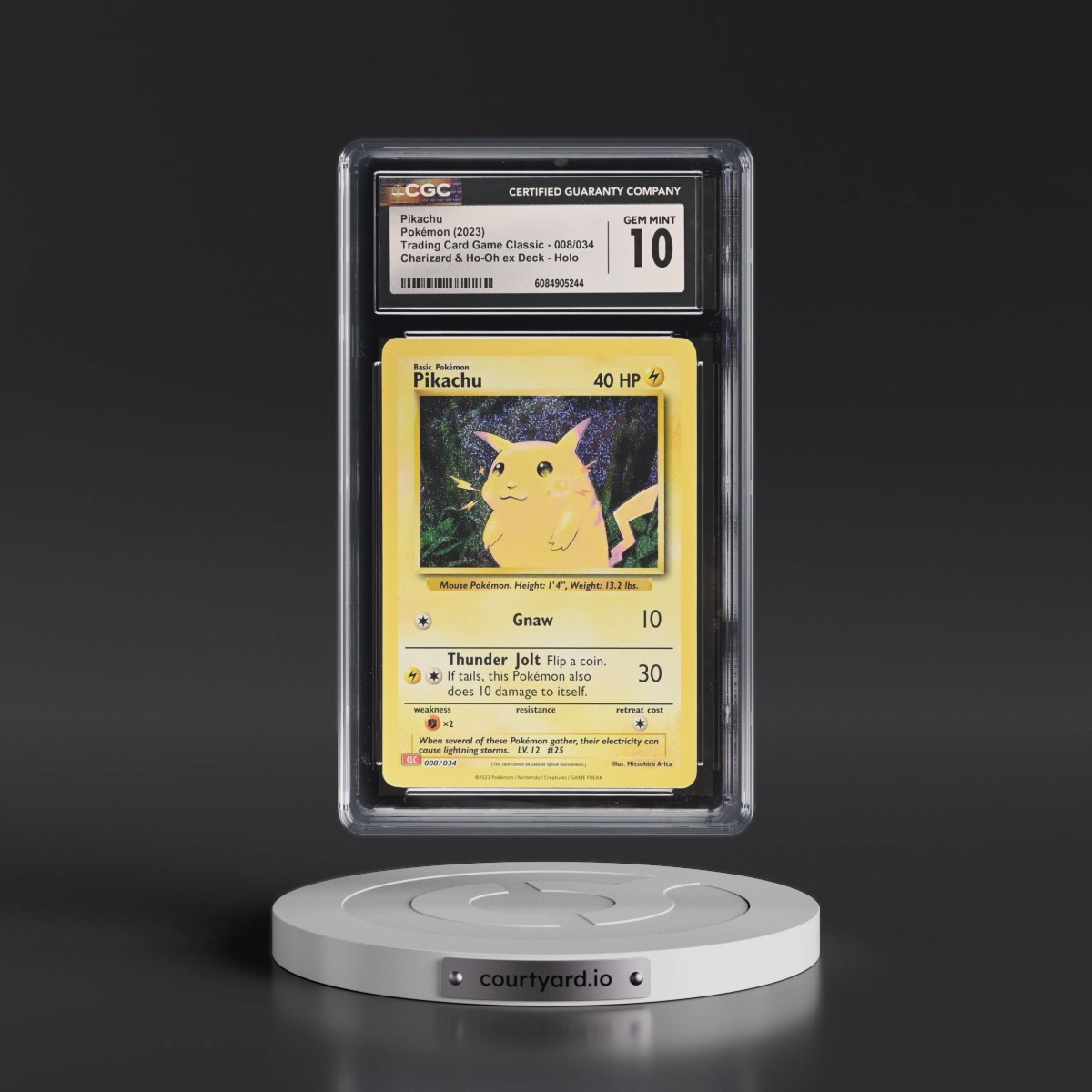 2023 Trading Card Game Classic - CLV, CLC, CLB #008/034 Pikachu - Charizard & Ho-Oh ex Deck - CLC Holo (CGC 10 GEM MINT)