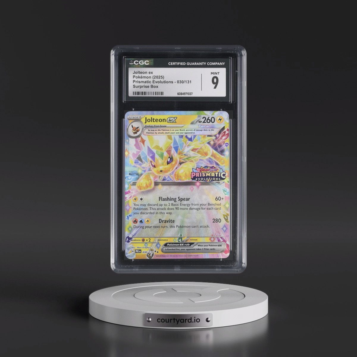2025 Pokémon Pre EN-Prismatic Evolutions #030 Jolteon EX - Holo Surprise Box Exclusive (CGC 9 MINT)