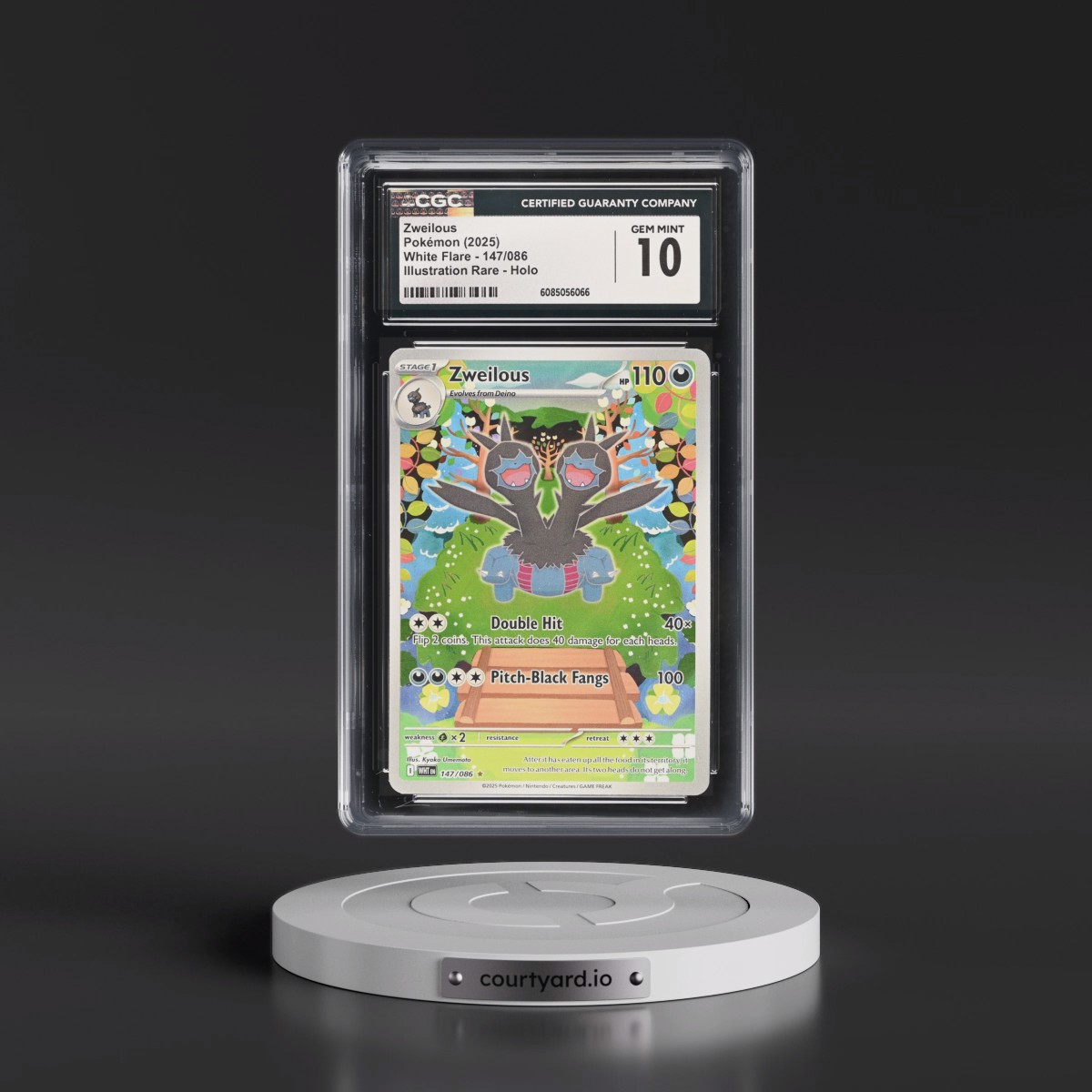 2025 White Flare - WHT EN #147/086 Zweilous - Illustration Rare Holo (CGC 10 GEM MINT)