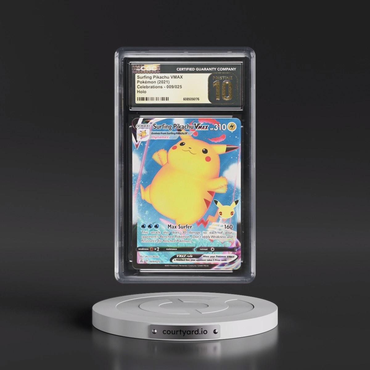 2021 Celebrations #009/025 Surfing Pikachu VMAX - Holo (CGC 10 PRISTINE)