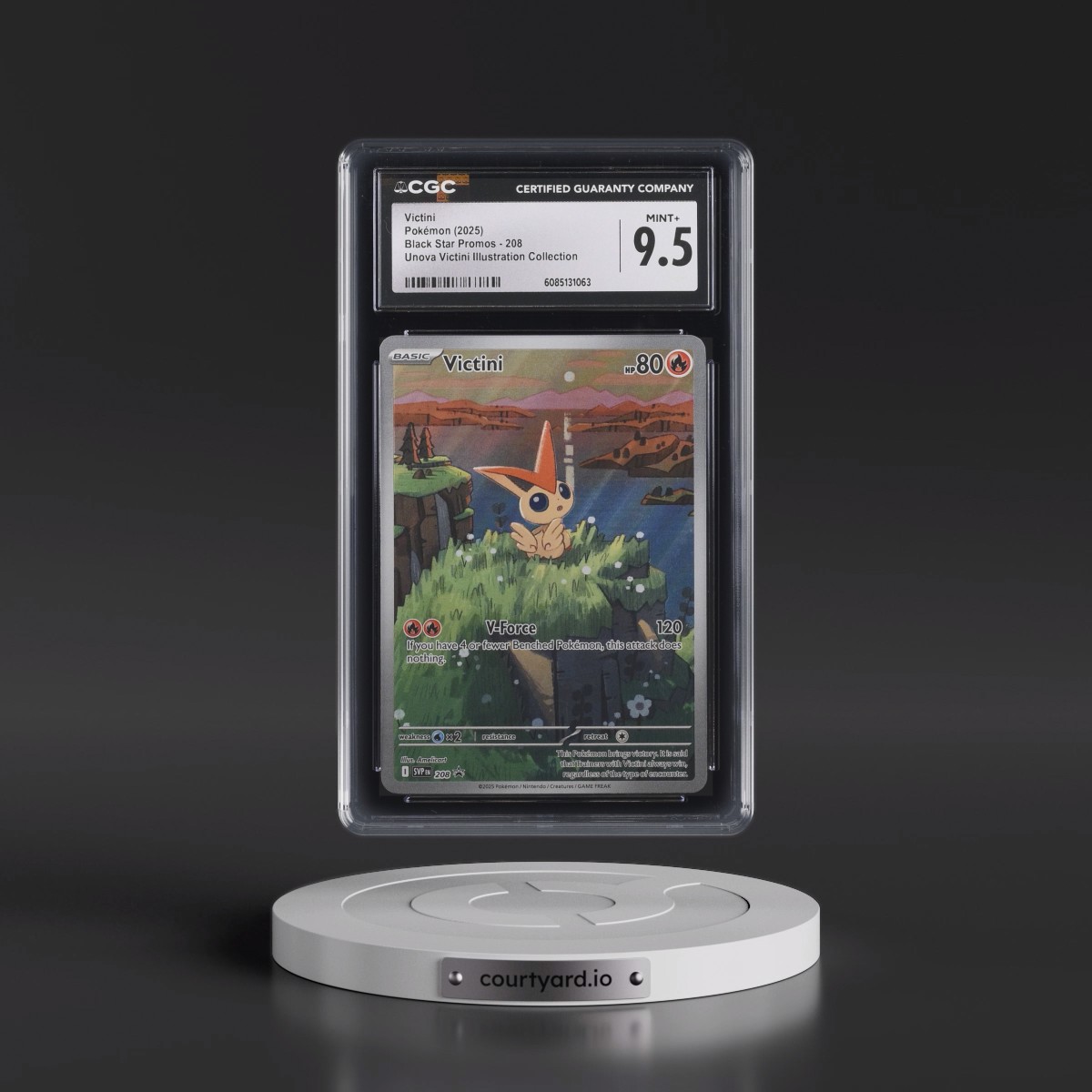 2025 Pokémon Svp EN-SV Black Star Promo #208 Victini - Unova Victini Illustration Collection (CGC 9.5 MINT+)