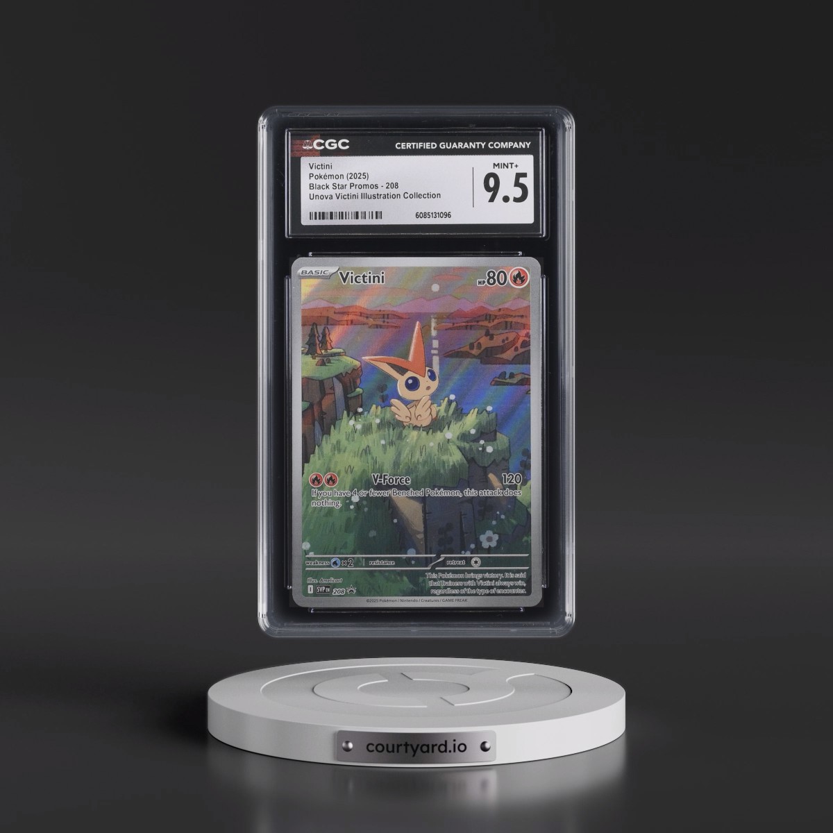 2025 Pokémon Svp EN-SV Black Star Promo #208 Victini - Unova Victini Illustration Collection (CGC 9.5 MINT+)