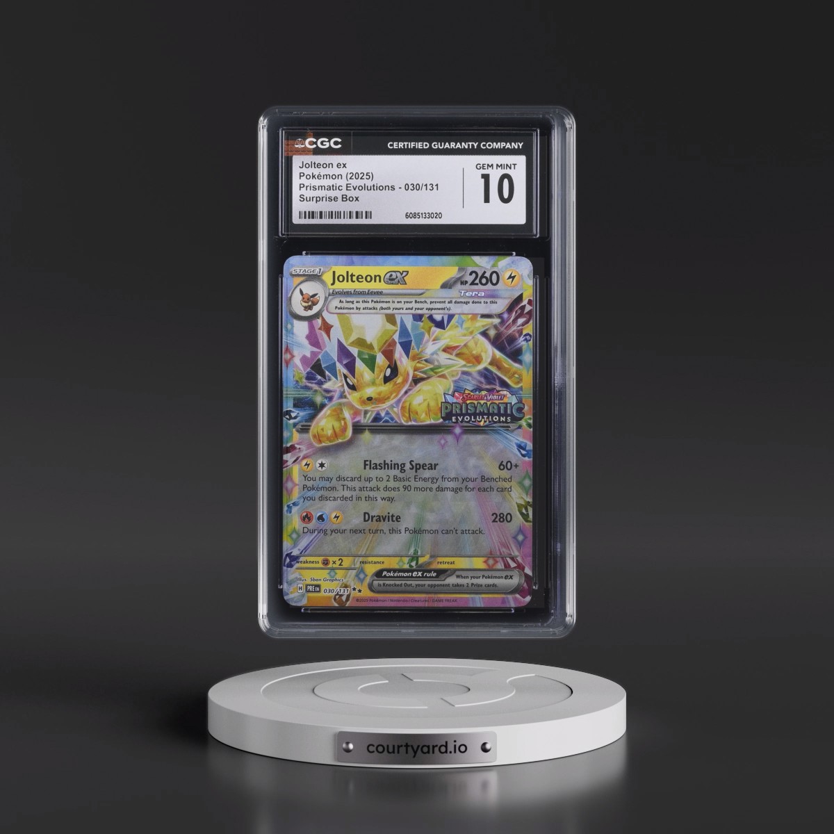 2024 Prismatic Evolutions - PRE EN #030/131 Jolteon ex - Surprise Box (Prismatic Evolutions Stamp) (Holo) (CGC 10 GEM MINT)