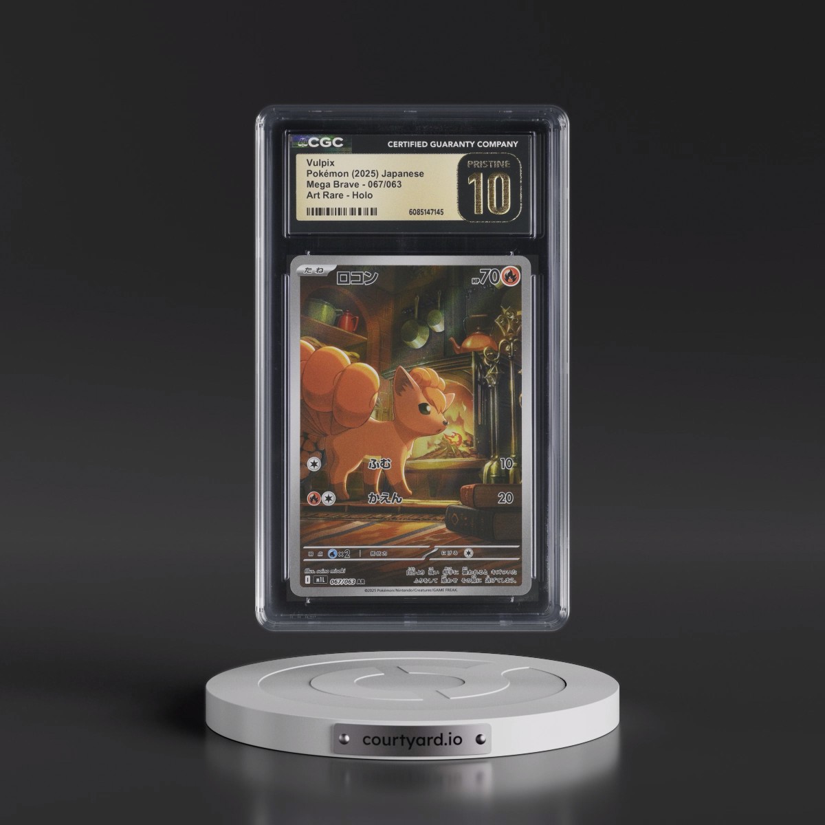 2025 Mega Brave - M1L #067/063 Vulpix - Art Rare Holo (CGC 10 PRISTINE)